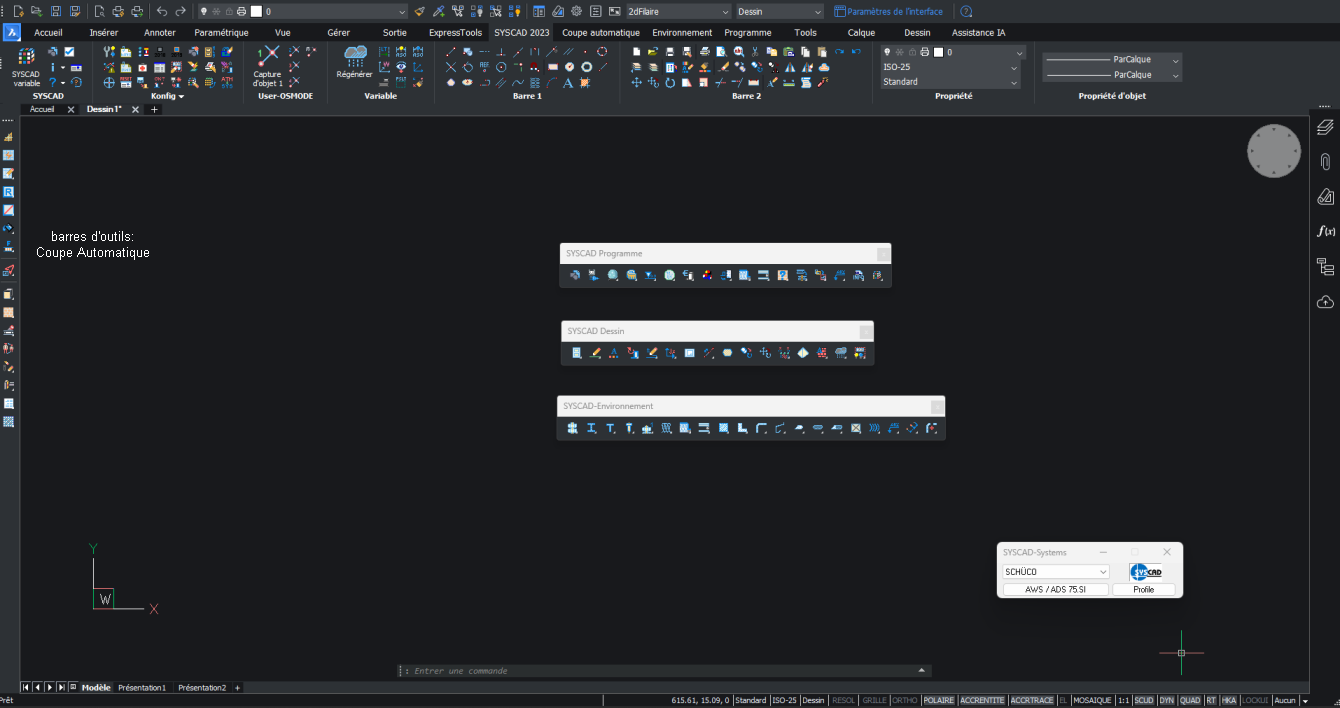 SYSCAD Bildschirm