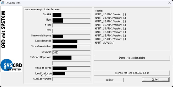 syscadinfo